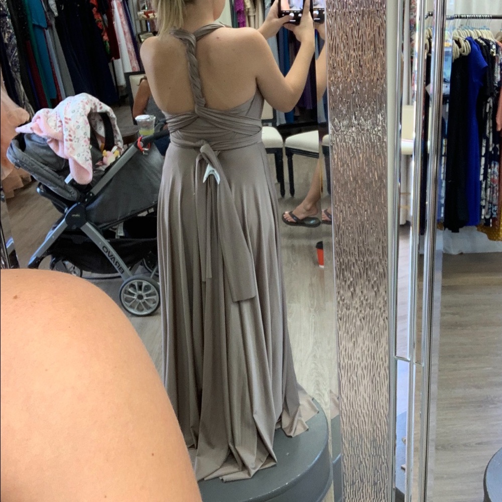 Mocha infinity bridesmaid dress